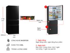 Tủ lạnh Mitsubishi Electric Inverter 450 lít MR-CGX56EP-GBK