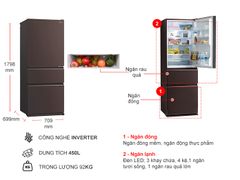 Tủ lạnh Mitsubishi Electric Inverter 450 lít MR-CGX56EP-GBR