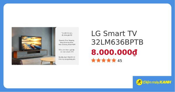 Smart Tivi LED LG 32 inch 32LM636BPTB