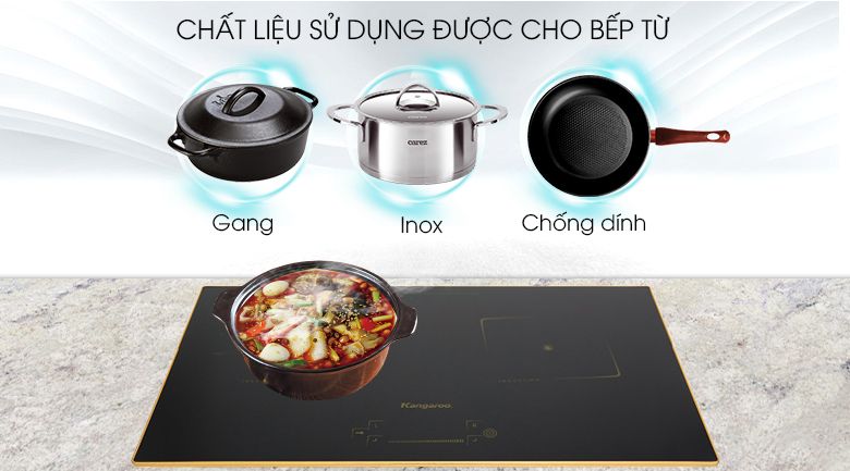 Bếp từ đôi lắp âm Kangaroo KG438I