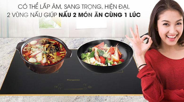 Bếp từ đôi lắp âm Kangaroo KG438I