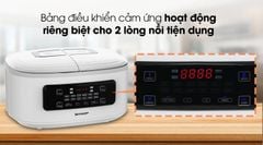 Nồi cơm 2 ngăn đa năng Sharp 1.8 lít KN-TC50VN-WH