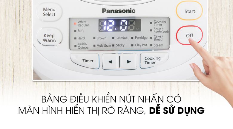 Nồi cơm điện tử Panasonic 1 lít SR-CL108WRA