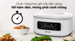 Nồi cơm 2 ngăn đa năng Sharp 1.8 lít KN-TC50VN-WH