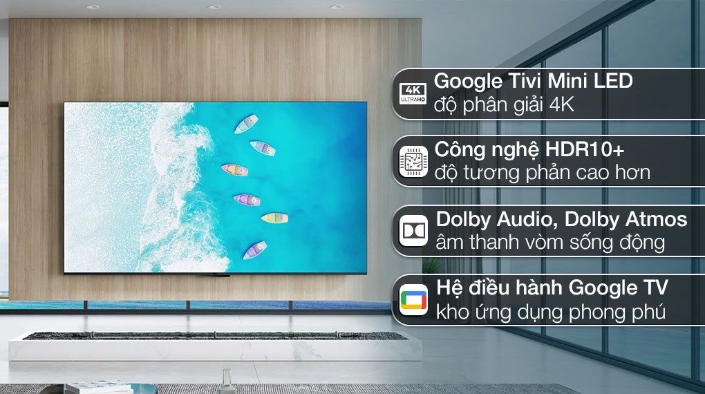 Google Tivi Mini LED TCL 4K 55 inch 55C835