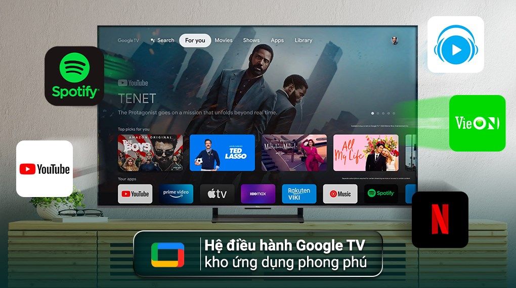 Google Tivi QLED TCL 4K 65 inch 65C735