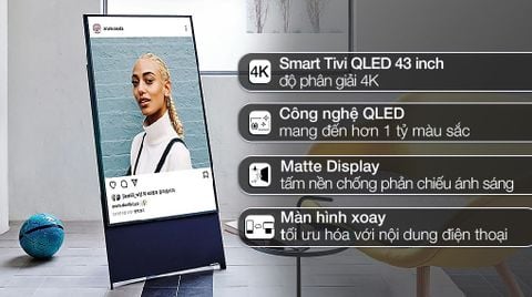 Smart Tivi Màn Hình Xoay The Sero QLED Samsung 4K 43 inch QA43LS05B [43LS05B]