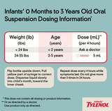  Siro giảm đau hạ sốt cho bé Infants' Tylenol Acetaminophen Medicine Dye-Free Cherry 2Oz 60ml 
