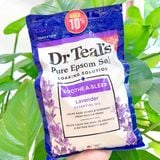  (SALE-SNL) Muối tắm ngâm bồn Dr Teal's Soothe & Sleep Lavender Pure Epsom Bath Salt 1.36kg 