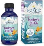  CTY - Siro bổ sung Omega 3, Vitamin D3 phát triển trí não cho bé sơ sinh Nordic Naturals Baby's DHA Liquid with Dropper 1050mg 2Oz 60ml 