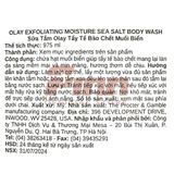  CTY - Sữa tắm Olay Exfoliating Moisture with Sea Salt 24HR Moisturizing Body Wash 975mL 33Oz 