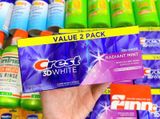  Set 2 kem đánh răng Crest 3D White Advanced Teeth Whitening Toothpaste Radiant Mint 6.6Oz 187g 