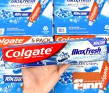  Kem đánh răng Colgate Max Fresh With Whitening Breath Strips Cool Mint 7.3oz 206g 