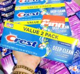  NK - 2 kem đánh răng Crest Plus Deep Clean + Whitening Fluoride Anticavity Toothpaste VALUE 2 PACK 10.8Oz 306g 