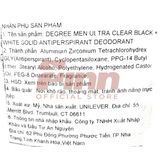  CTY - Khử mùi cho nam Degree Motion Sense UltraClear Black + White 76g 2.7Oz 