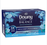  Giấy thơm quần áo Downy Infusions Balance Crisp Rain Blue Eucalyptus Softener Sheet 80 tờ 