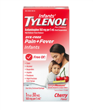  Siro giảm đau hạ sốt cho bé Infants' Tylenol Acetaminophen Medicine Dye-Free Cherry 2Oz 60ml 