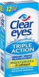  Nhỏ mắt Clear Eyes triple action lubricant/redness relief eye drops 0.5oz 15ml 