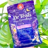  (SALE-SNL) Muối tắm ngâm bồn Dr Teal's Melatonin Sleep Pure Epsom Bath Salt 1.36kg 