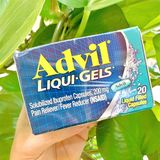  Viên uống giảm đau hạ sốt Advil Liqui-Gels Pain Reliever/Fever Reducer Liquid 20 viên 