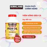 CTY-Viên uống dầu cá Kirkland Signature Fish Oil Concentrate with Omega-3 Fatty Acids 400 viên 