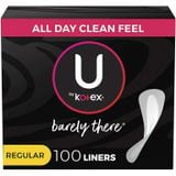  Băng vệ sinh U by Kotex Barely There Thin Panty Liners, Light Absorbency, Regular Length 100 miếng 