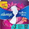 Băng vệ sinh Always Radiant Extra Heavy Flow Absorbency with Flex Foam Pads Size 3 30 miếng 
