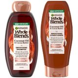  Dầu Gội Garnier Whole Blends Smoothing Hair Care Shampoo With Coconut Oil and Cocoa Butter Extracts, 22 Fl Oz (chai) 