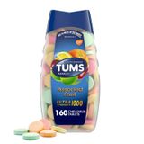  TUMS Antacid Chewable Tablets for Heartburn Relief Ultra Strength, Assorted Fruit 160v 