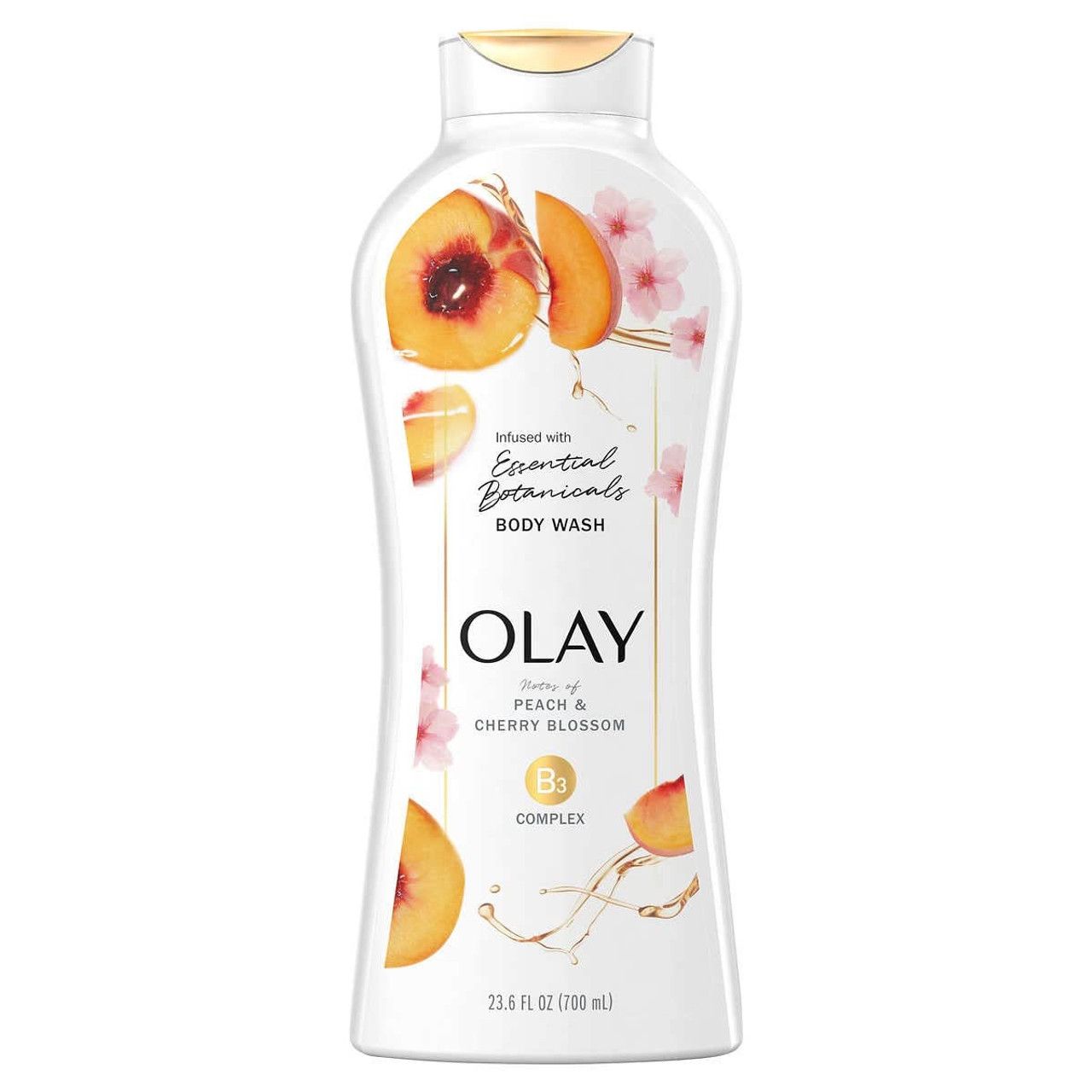  Sữa tắm Olay Essential Botanicals Body Wash B3 Complex 23.6Oz 700ml (Hương Peach & Cherry Blossom) 