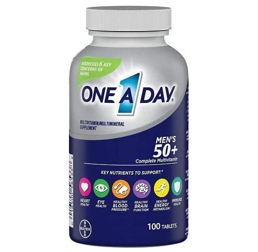  Viên uống bổ sung vitamin tổng hợp cho nam One A Day Men’s Multivitamin Daily Essentials trên 50 tuổi 100 viên 