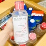  (Nắp nhấn UK ) Nước tẩy trang dịu nhẹ Bioderma Hồng Sensibio H2O Pump 28.7Oz 850ml 