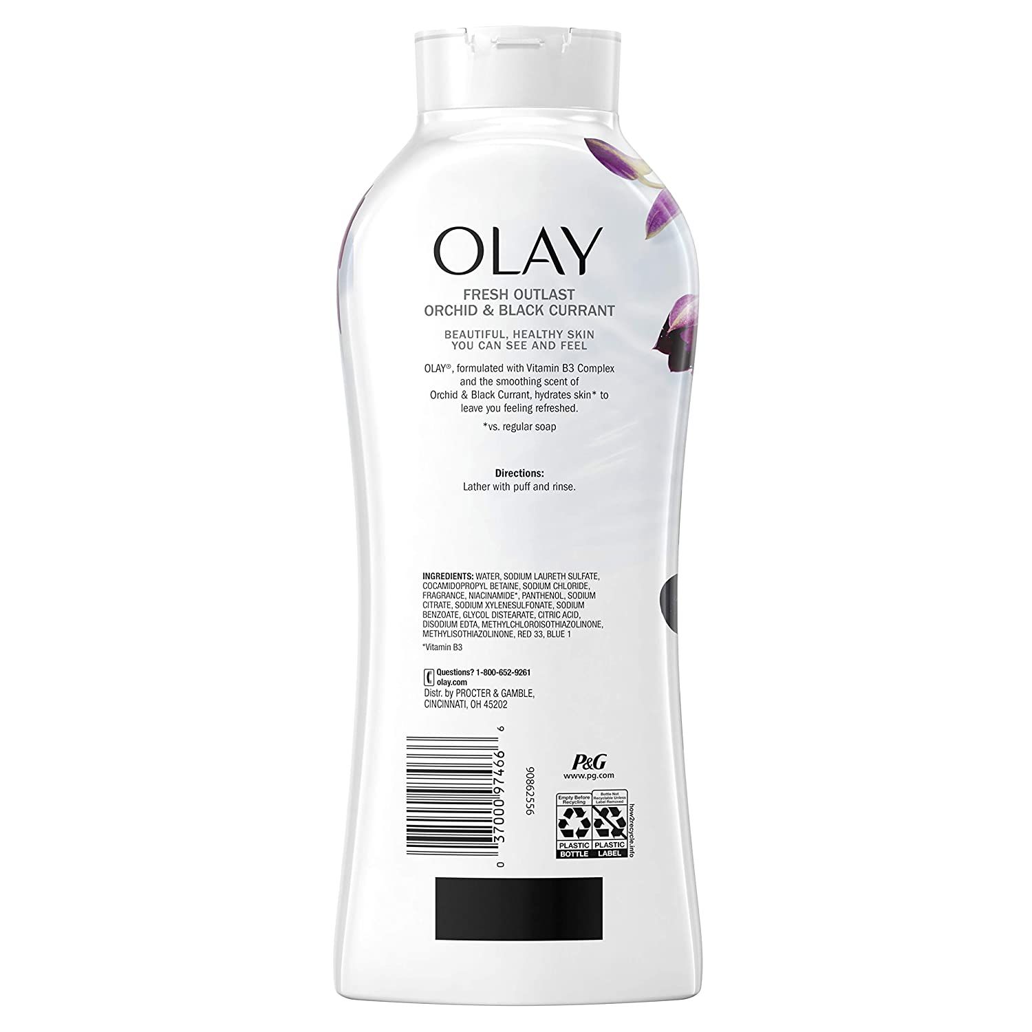 Olay Essential Botanicals Body Wash B3 Complex Orchid & Black Currant