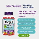  CTY - Viên uống bổ sung Omega3 Webber Naturals Triple Strength Omega3 with CoQ10 900mg 80 viên 