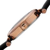  Đồng hồ nữ Burgi BUR128BKR Diamond Accented Flower Dial Rose Gold & Black Leather Strap 