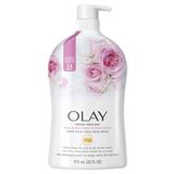 NK - Sữa tắm Olay Fresh Outlast Body Wash Notes of Rose Water & Sweet Nectar 24HR Fresh Vibes 975mL 33Oz 