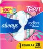  Băng vệ sinh Always Radiant Flexfoam Teen Pads Regular Absorbency 28 miếng 