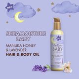  Dầu dưỡng da và tóc cho bé SheaMoisture baby hair and body oil manuka honey and lavender nighttime 4.1Oz 121ml 