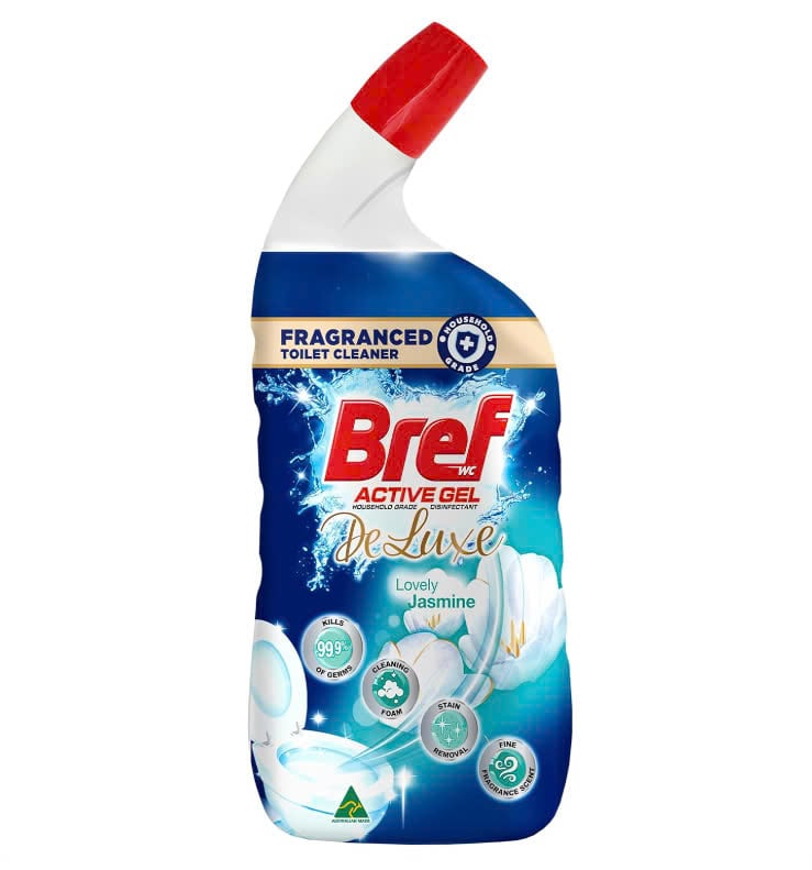  Gel vệ sinh bồn cầu Bref Deluxe Active Gel Lovely Jasmine 600ml 