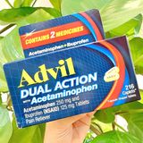  Viên uống hỗ trợ giảm đau Advil Dual Action Caplets with Acetaminophen 250Mg Ibuprofen and 500Mg Acetaminophen Pain Reliever 216 viên 