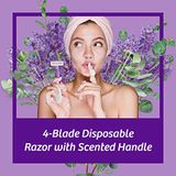  Dao cạo 4 lưỡi cho nữ BIC Soleil Escape Women's Disposable Razors, Lavender and Eucalyptus Scented Handles 4 cái 