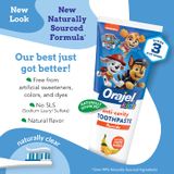  Kem đánh răng cho bé từ 2 đến 10 tuổi Orajel Kids Paw Patrol Anti-Cavity Fluoride Toothpaste Natural Fruity Bubble 4.2Oz 119g 