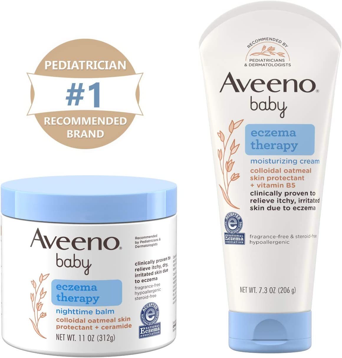  Kem bôi chàm nhẹ dịu ban đêm cho bé Aveeno 11 oz 312g 