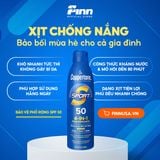  Xịt chống nắng Coppertone Sport Sunscreen Broad Spectrum SPF 50 Water Resistant Spray Sunscreen 5.5Oz 156g 