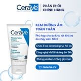  CTY-Kem dưỡng ẩm cho da khô Cerave Moisturising Cream 1.69Oz 50ml 