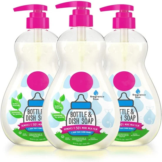  Nước rửa bình sữa Dapple Baby Bottle & Dish Liquid Fragrance-Free 16.9Oz 500ml 