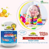  Viên uống Omega 3 Fish Oil Nature's Way Trio Kids Smart hộp 180 viên 