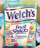  Kẹo Welch's Fruit Snack Fruit Punch & Island Fruit 0,9kg 40 gói 