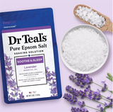  (SALE-SNL) Muối tắm ngâm bồn Dr Teal's Soothe & Sleep Lavender Pure Epsom Bath Salt 1.36kg 