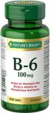  Viên uống bổ sung Vitamin B6 100mg Nature's Bounty 100 viên 